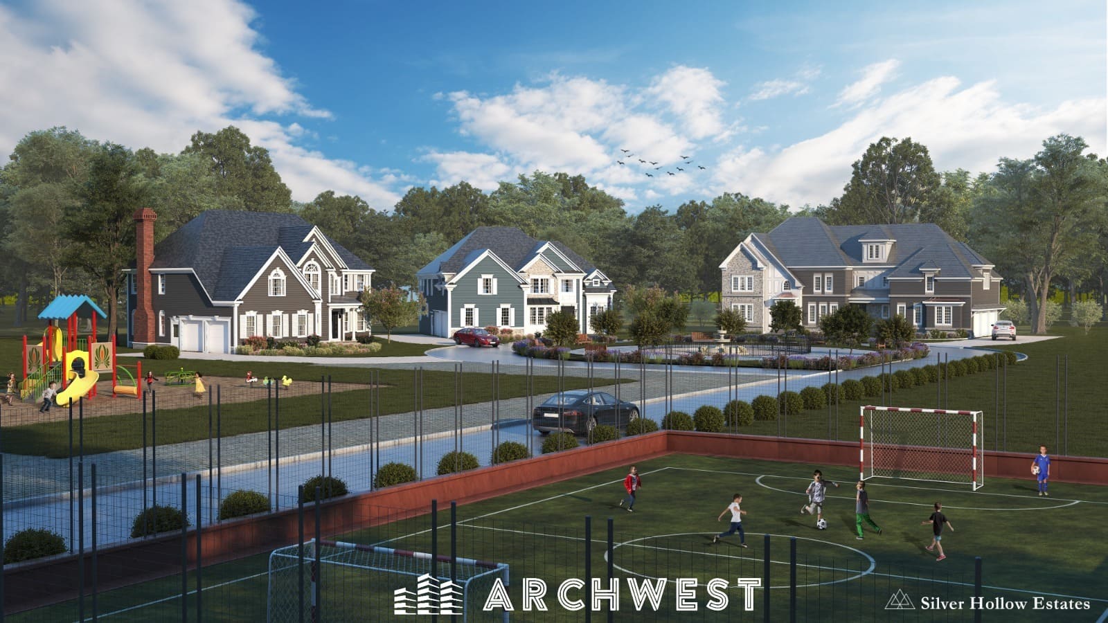 14. 3D Render of a Residential Community, Westborough, Massachussets, USA